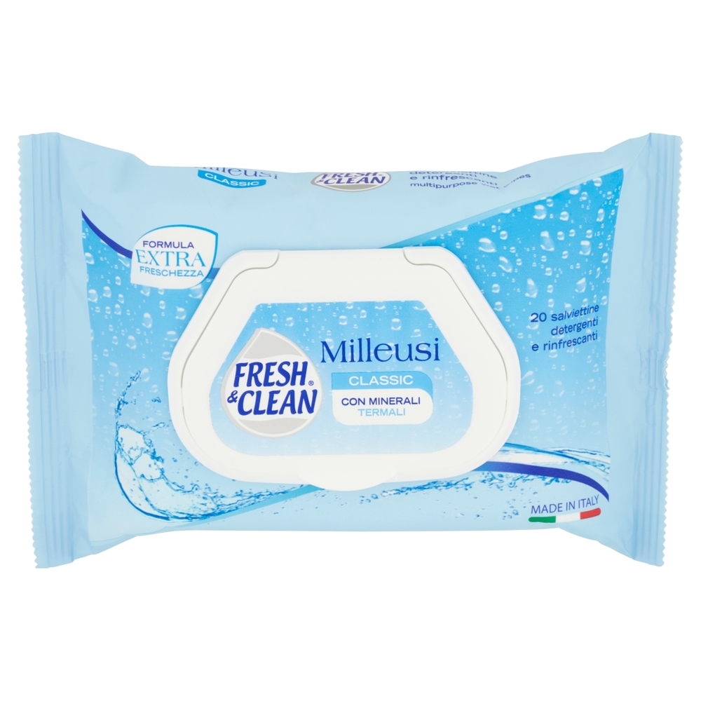 Fresh & Clean Milleusi Classic salviettine detergenti e rinfrescanti 20 pz